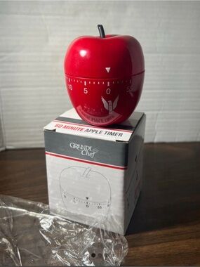 Red Apple 60-Minute Mechanical Kitchen Timer